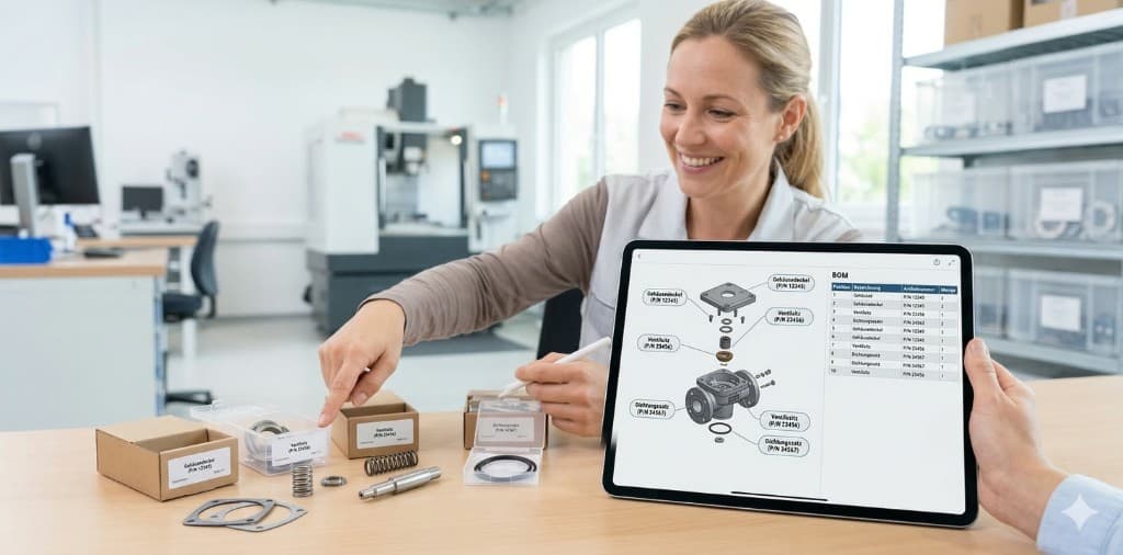 Ersatzteilmanagement und Konfiguration